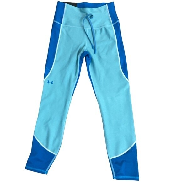 NWT Under Armour Women's HeatGear Compression Ankle Leggings Colorblock Size XS - Picture 1 of 7